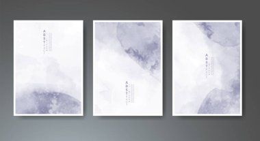 Yumuşak, parlak suluboya arka plan seti. Kapak için tasarım, tarih, kartpostal, afiş, logo.