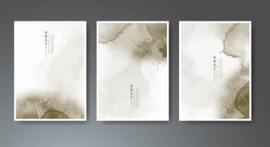 Yumuşak, parlak suluboya arka plan seti. Kapak için tasarım, tarih, kartpostal, afiş, logo.