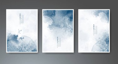 Yumuşak, parlak suluboya arka plan seti. Kapak için tasarım, tarih, kartpostal, afiş, logo.