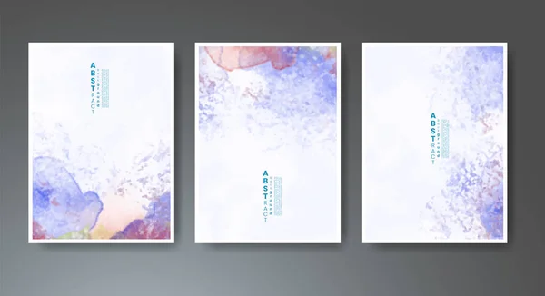 Set Von Weichen Hellen Aquarell Hintergrund Design Für Ihr Cover — Stockvektor
