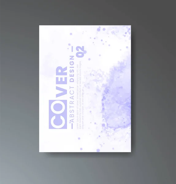 Omslagsjabloon Met Aquarelachtergrond Ontwerp Voor Omslag Datum Ansichtkaart Banner Logo — Stockvector