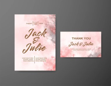 Suluboya arkaplanlı tarihi kaydet. Davetiniz için tasarım.