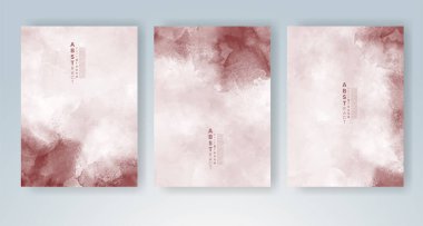 Yumuşak, parlak suluboya arka plan seti. Kapak için tasarım, tarih, kartpostal, afiş, logo.