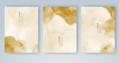 Yumuşak, parlak suluboya arka plan seti. Kapak için tasarım, tarih, kartpostal, afiş, logo.