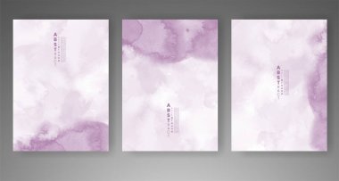 Yumuşak, parlak suluboya arka plan seti. Kapak için tasarım, tarih, kartpostal, afiş, logo.