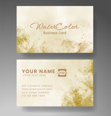 Suluboya ile güzel bir kartvizit şablonu