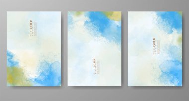 Soyut suluboya arka plan çizimleri. Kapak için tasarım, tarih, kartpostal, afiş, logo.