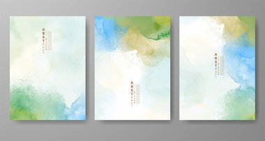 Soyut suluboya arka plan çizimleri. Kapak için tasarım, tarih, kartpostal, afiş, logo.