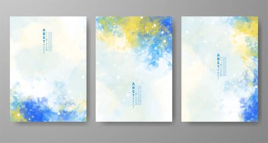 Soyut suluboya arka plan çizimleri. Kapak için tasarım, tarih, kartpostal, afiş, logo.
