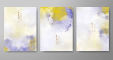Soyut suluboya arka plan çizimleri. Kapak için tasarım, tarih, kartpostal, afiş, logo.
