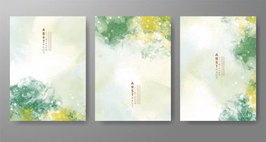 Soyut suluboya arka plan çizimleri. Kapak için tasarım, tarih, kartpostal, afiş, logo.