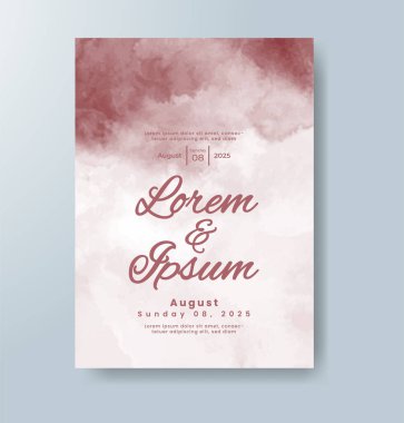 Suluboya Minimal Kart. Klasik Vektör Tasarım Kartları. Düğün Soyut Arkaplan Davetiyesi. Sanat Şablonu. Broşür ve Kapak Tasarımı için Yaratıcı Resimler. Asgari Suluboya Sanatı.