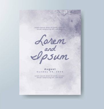 Suluboya Minimal Kart. Klasik Vektör Tasarım Kartları. Düğün Soyut Arkaplan Davetiyesi. Sanat Şablonu. Broşür ve Kapak Tasarımı için Yaratıcı Resimler. Asgari Suluboya Sanatı.