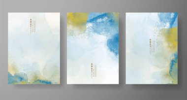 Suluboya Minimal Kart. Klasik Vektör Tasarım Kartları. Düğün Soyut Davetiye Sanat Şablonu. Broşür ve Kapak Tasarımı için Yaratıcı Resimler. Asgari Suluboya Sanatı.