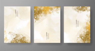 Suluboya Minimal Kart. Klasik Vektör Tasarım Kartları. Düğün Soyut Davetiye Sanat Şablonu. Broşür ve Kapak Tasarımı için Yaratıcı Resimler. Asgari Suluboya Sanatı.