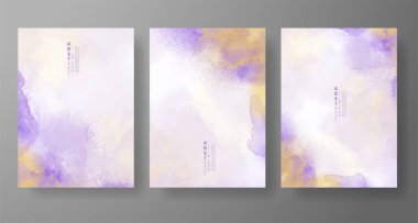 Suluboya Minimal Kart. Klasik Vektör Tasarım Kartları. Düğün Soyut Davetiye Sanat Şablonu. Broşür ve Kapak Tasarımı için Yaratıcı Resimler. Asgari Suluboya Sanatı.