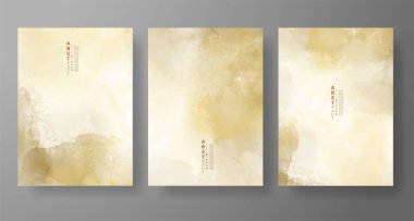 Suluboya Minimal Kart. Klasik Vektör Tasarım Kartları. Düğün Soyut Davetiye Sanat Şablonu. Broşür ve Kapak Tasarımı için Yaratıcı Resimler. Asgari Suluboya Sanatı.