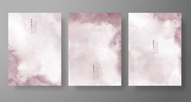 Suluboya Minimal Kart. Klasik Vektör Tasarım Kartları. Düğün Soyut Davetiye Sanat Şablonu. Broşür ve Kapak Tasarımı için Yaratıcı Resimler. Asgari Suluboya Sanatı.