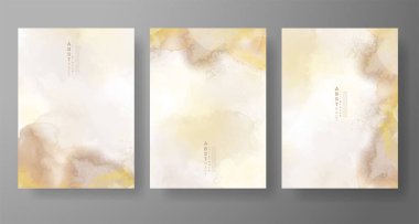 Suluboya Minimal Kart. Klasik Vektör Tasarım Kartları. Düğün Soyut Davetiye Sanat Şablonu. Broşür ve Kapak Tasarımı için Yaratıcı Resimler. Asgari Suluboya Sanatı.