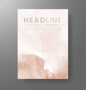 Suluboya Minimal Kart. Klasik Vektör Tasarım Kartları. Düğün Soyut Davetiye Sanat Şablonu. Broşür ve Kapak Tasarımı için Yaratıcı Resimler. Asgari Suluboya Sanatı.