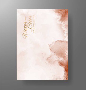 Suluboya Minimal Kart. Klasik Vektör Tasarım Kartları. Düğün Soyut Davetiye Sanat Şablonu. Broşür ve Kapak Tasarımı için Yaratıcı Resimler. Asgari Suluboya Sanatı.