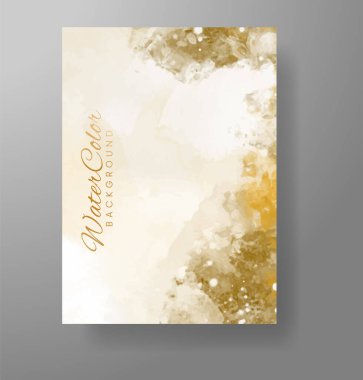 Suluboya Minimal Kart. Klasik Vektör Tasarım Kartları. Düğün Soyut Davetiye Sanat Şablonu. Broşür ve Kapak Tasarımı için Yaratıcı Resimler. Asgari Suluboya Sanatı.