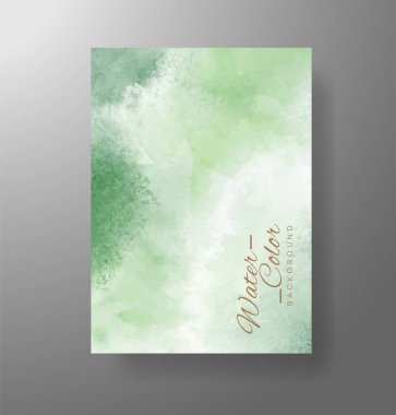 Suluboya Minimal Kart. Klasik Vektör Tasarım Kartları. Düğün Soyut Davetiye Sanat Şablonu. Broşür ve Kapak Tasarımı için Yaratıcı Resimler. Asgari Suluboya Sanatı.