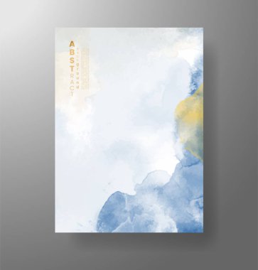 Suluboya Minimal Kart. Klasik Vektör Tasarım Kartları. Düğün Soyut Davetiye Sanat Şablonu. Broşür ve Kapak Tasarımı için Yaratıcı Resimler. Asgari Suluboya Sanatı.