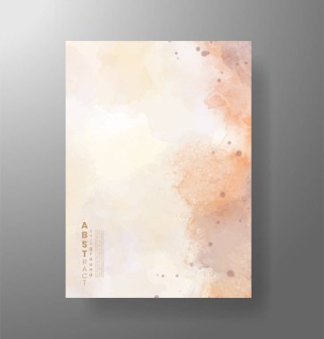 Suluboya Minimal Kart. Klasik Vektör Tasarım Kartları. Düğün Soyut Davetiye Sanat Şablonu. Broşür ve Kapak Tasarımı için Yaratıcı Resimler. Asgari Suluboya Sanatı.