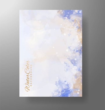 Suluboya Minimal Kart. Klasik Vektör Tasarım Kartları. Düğün Soyut Davetiye Sanat Şablonu. Broşür ve Kapak Tasarımı için Yaratıcı Resimler. Asgari Suluboya Sanatı.