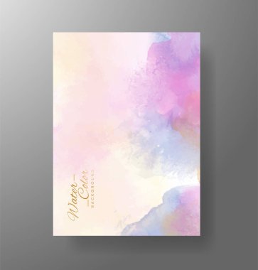 Suluboya Minimal Kart. Klasik Vektör Tasarım Kartları. Düğün Soyut Davetiye Sanat Şablonu. Broşür ve Kapak Tasarımı için Yaratıcı Resimler. Asgari Suluboya Sanatı.