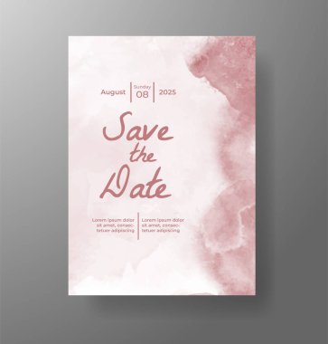 Soyut arkaplanlı düğün davetiyesi