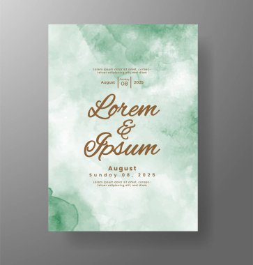 Soyut arkaplanlı düğün davetiyesi