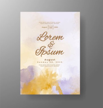 Soyut arkaplanlı düğün davetiyesi