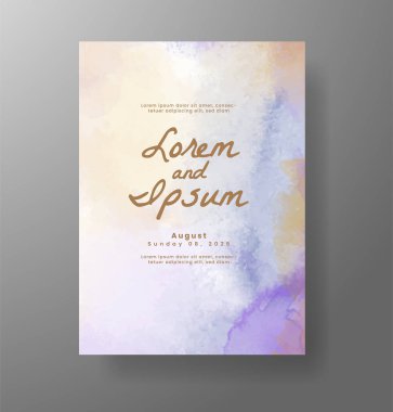 Soyut arkaplanlı düğün davetiyesi