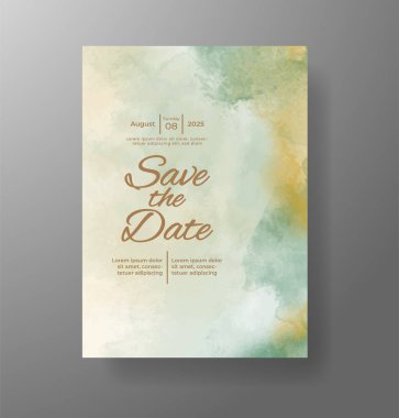 Soyut arkaplanlı düğün davetiyesi