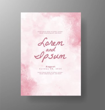 Soyut arkaplanlı düğün davetiyesi