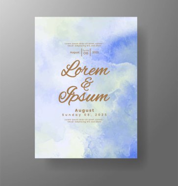 Soyut arkaplanlı düğün davetiyesi