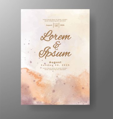 Soyut arkaplanlı düğün davetiyesi