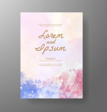 Soyut arkaplanlı düğün davetiyesi