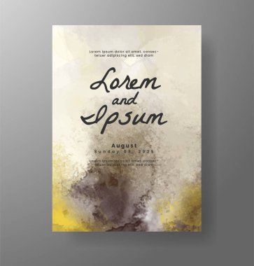 Soyut arkaplanlı düğün davetiyesi