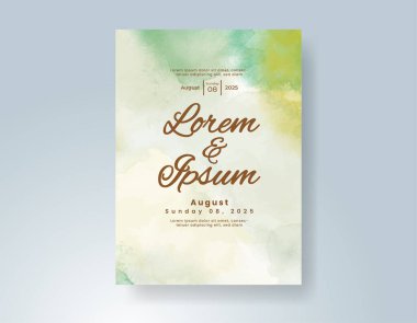 Soyut arkaplanlı düğün davetiyesi