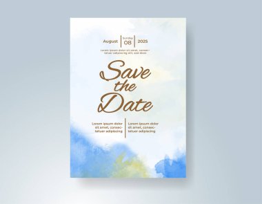 Soyut arkaplanlı düğün davetiyesi