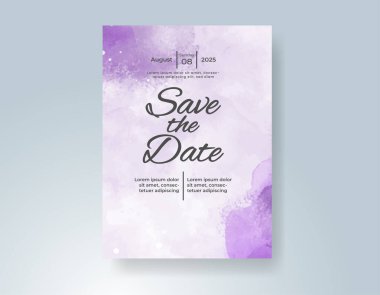 Soyut arkaplanlı düğün davetiyesi