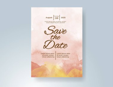 Soyut arkaplanlı düğün davetiyesi