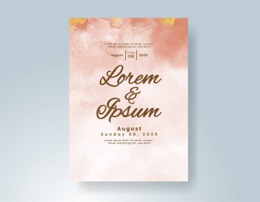 Soyut arkaplanlı düğün davetiyesi