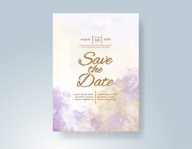 Soyut arkaplanlı düğün davetiyesi