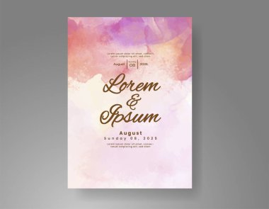 Soyut arkaplanlı düğün davetiyesi