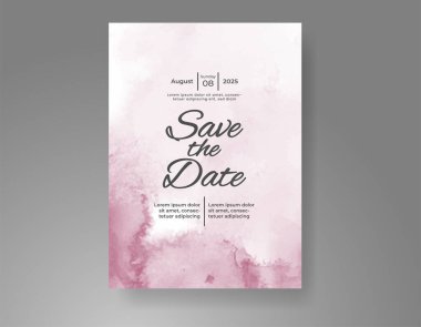 Soyut arkaplanlı düğün davetiyesi