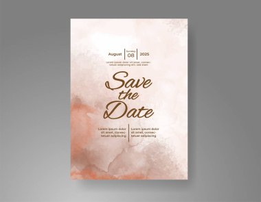 Soyut arkaplanlı düğün davetiyesi